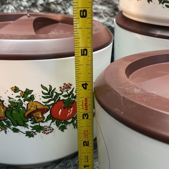 NWOT 4 VINTAGE 70s Spice of Life Canisters with lids Sterilite - Picture 14 of 16